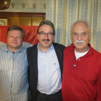 (v.l.) 1. Vorstand Matthias Hummel, Kassier und Bürgermeisterkandidat Manfred Räbel, 2. Vorstand Walter Herrmann